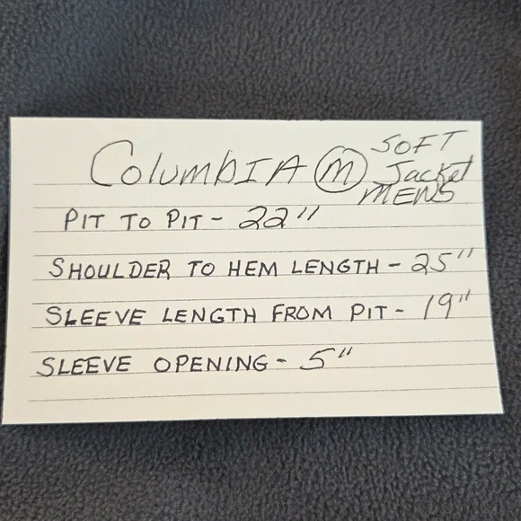 Columbia Ascender Mens M Soft Shell Jacket. Graphite Gray. Ultimate Warmth - Picture 14 of 16